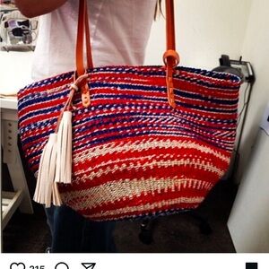 RARE Clare Vivier ‘Kenya’ Woven Tote Bag